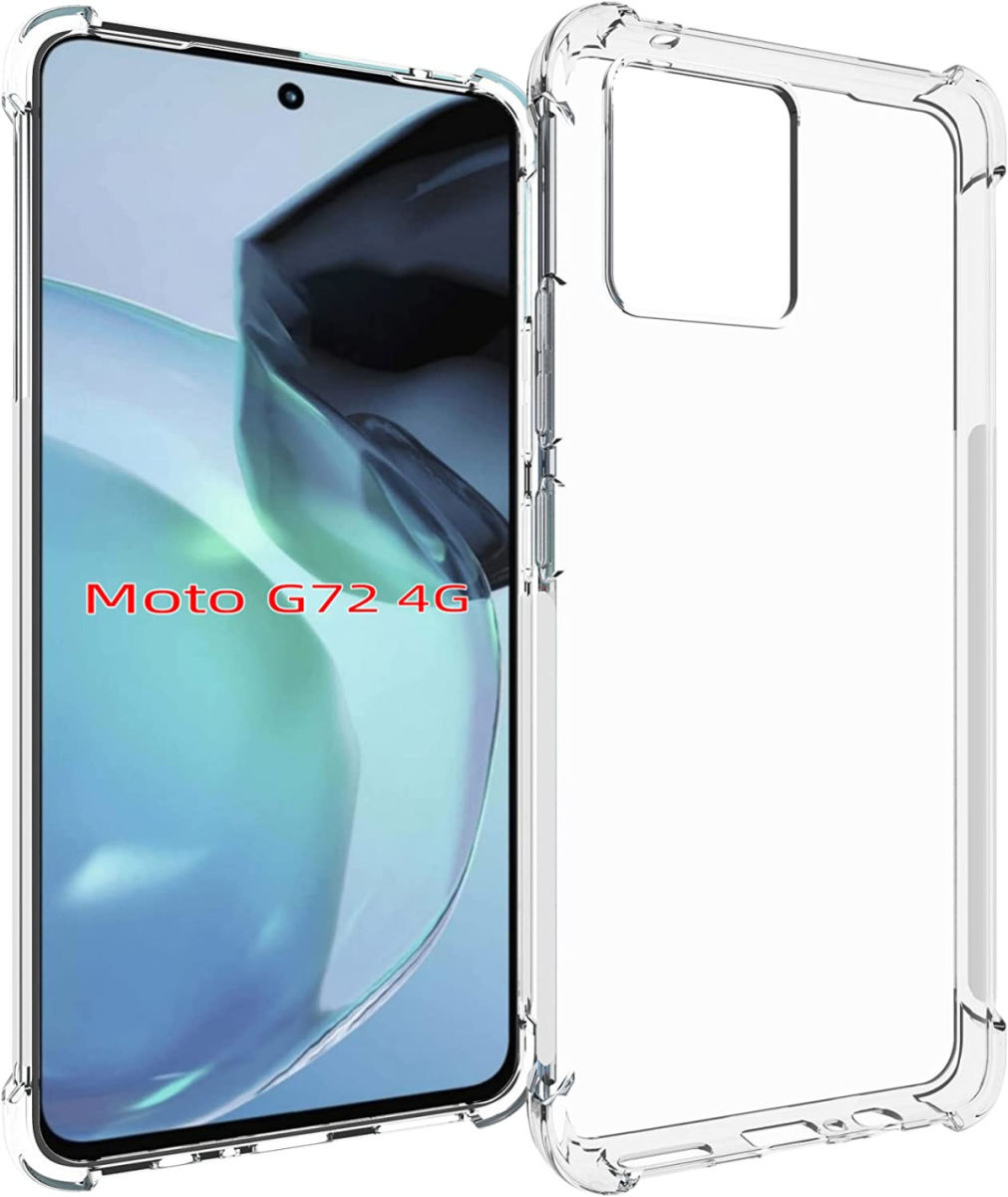 Motorola Moto G72 Hoesje Schokbestendig en Dun TPU Transparant afbeelding 1