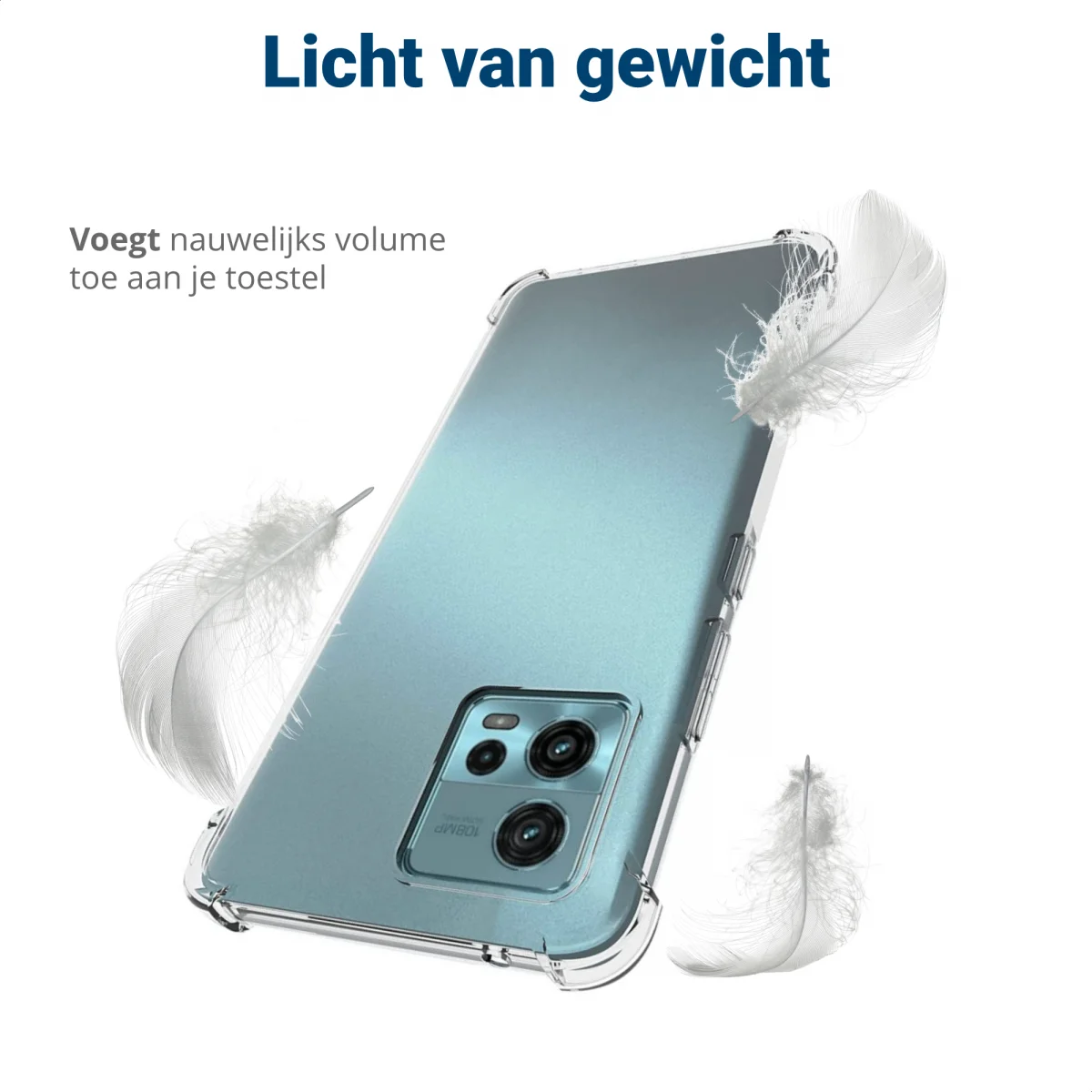 Motorola Moto G72 Hoesje Schokbestendig en Dun TPU Transparant afbeelding 5