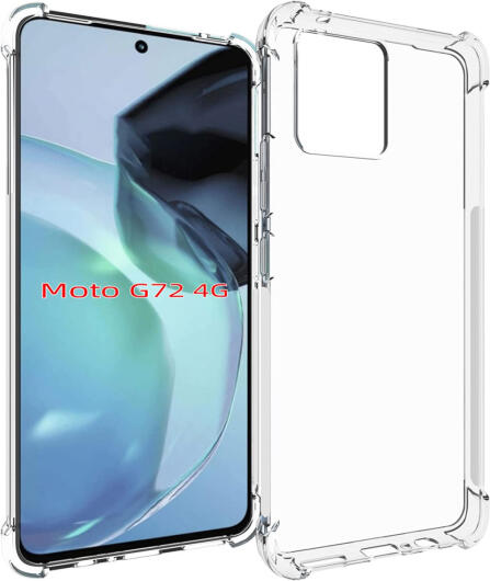 Motorola Moto G72 Hoesje Schokbestendig en Dun TPU Transparant afbeelding 1