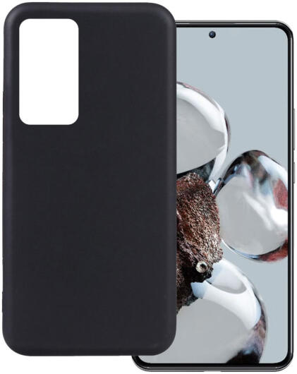 Xiaomi 12T / 12T Pro Hoesje Dun TPU Matte Back Cover Zwart afbeelding 1