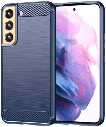 Samsung Galaxy S23 Hoesje Geborsteld TPU Flexibele Back Cover Blauw afbeelding 1
