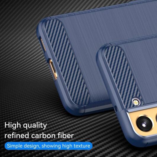 Samsung Galaxy S23 Hoesje Geborsteld TPU Flexibele Back Cover Blauw afbeelding 6