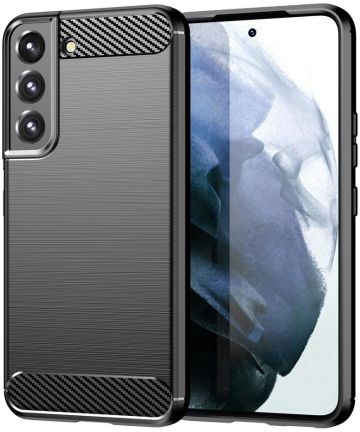 Samsung Galaxy S23 Plus Hoesje Geborsteld TPU Back Cover Zwart Hoesjes