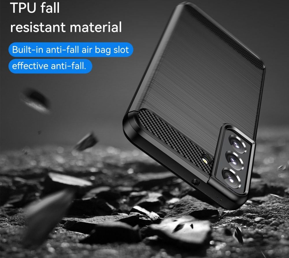 Samsung Galaxy S23 Plus Hoesje Geborsteld TPU Back Cover Zwart afbeelding 4