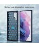 Samsung Galaxy S23 Ultra Hoesje Geborsteld TPU Back Cover Blauw