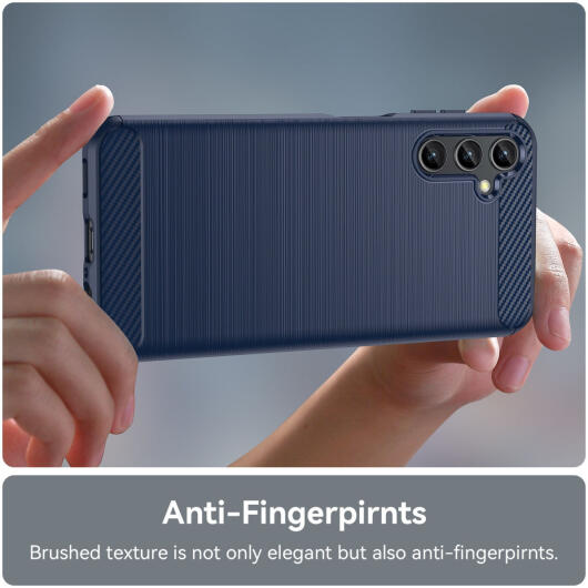 Samsung Galaxy A14 Hoesje Geborsteld TPU Flexibele Back Cover Blauw afbeelding 6