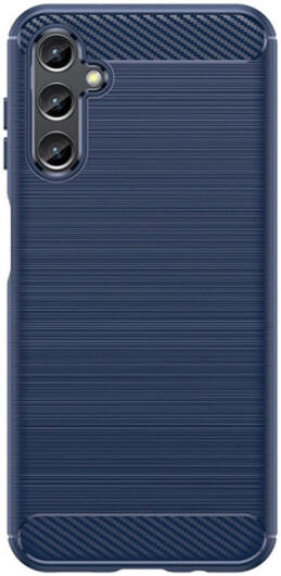 Samsung Galaxy A14 Hoesje Geborsteld TPU Flexibele Back Cover Blauw afbeelding 2