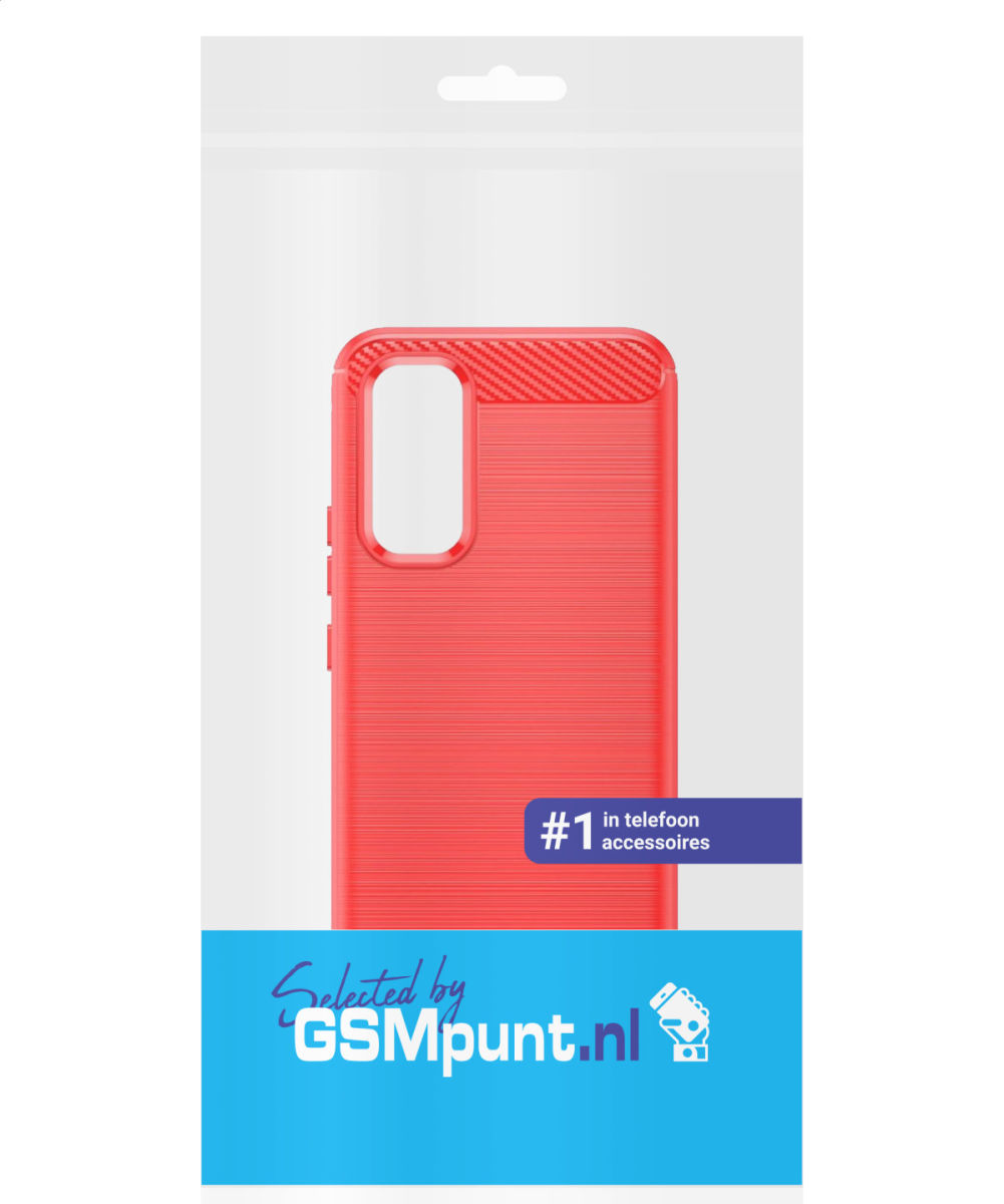 Samsung Galaxy A54 Hoesje Geborsteld TPU Flexibele Back Cover Rood afbeelding 11