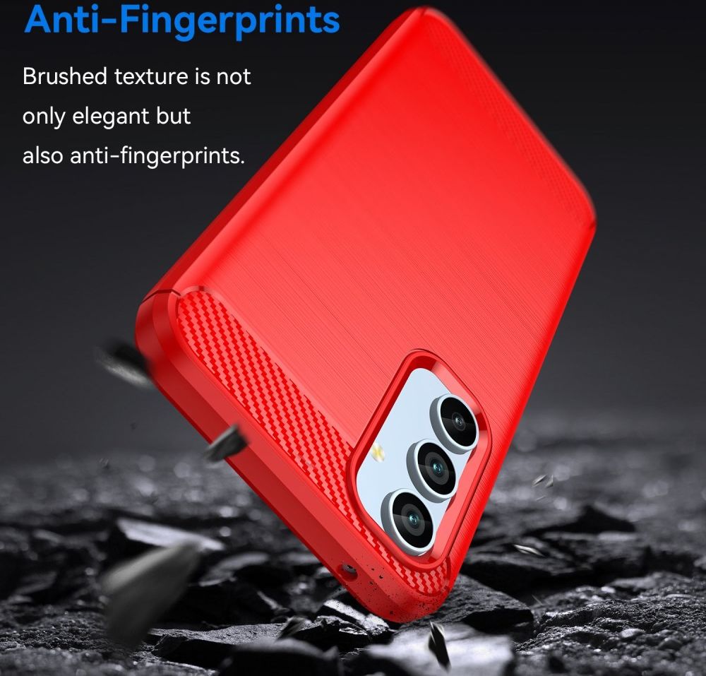Samsung Galaxy A54 Hoesje Geborsteld TPU Flexibele Back Cover Rood afbeelding 4