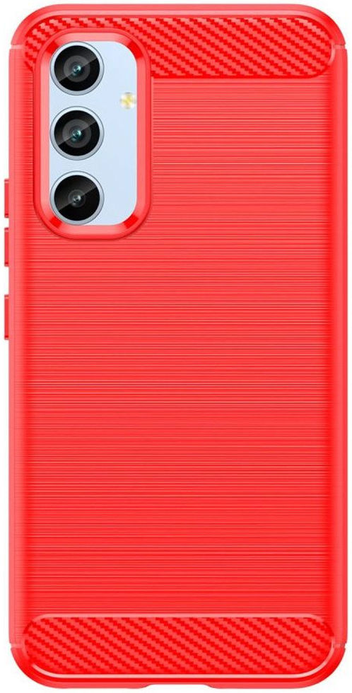 Samsung Galaxy A54 Hoesje Geborsteld TPU Flexibele Back Cover Rood afbeelding 2