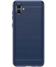 Samsung Galaxy A04 Hoesje Geborsteld TPU Flexibele Back Cover Blauw