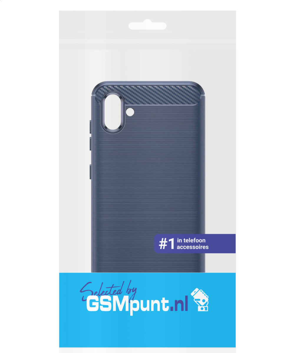 Samsung Galaxy A04 Hoesje Geborsteld TPU Flexibele Back Cover Blauw afbeelding 11