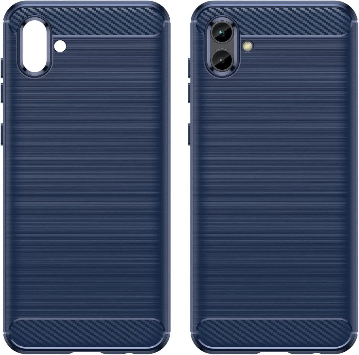 Samsung Galaxy A04 Hoesje Geborsteld TPU Flexibele Back Cover Blauw afbeelding 4