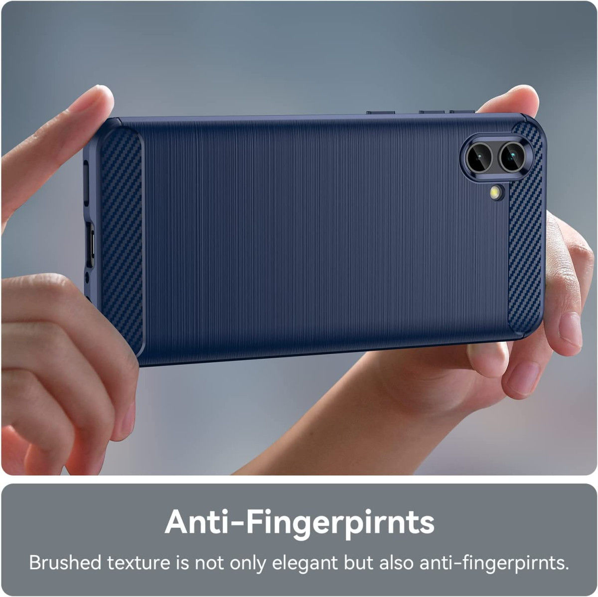 Samsung Galaxy A04 Hoesje Geborsteld TPU Flexibele Back Cover Blauw afbeelding 8