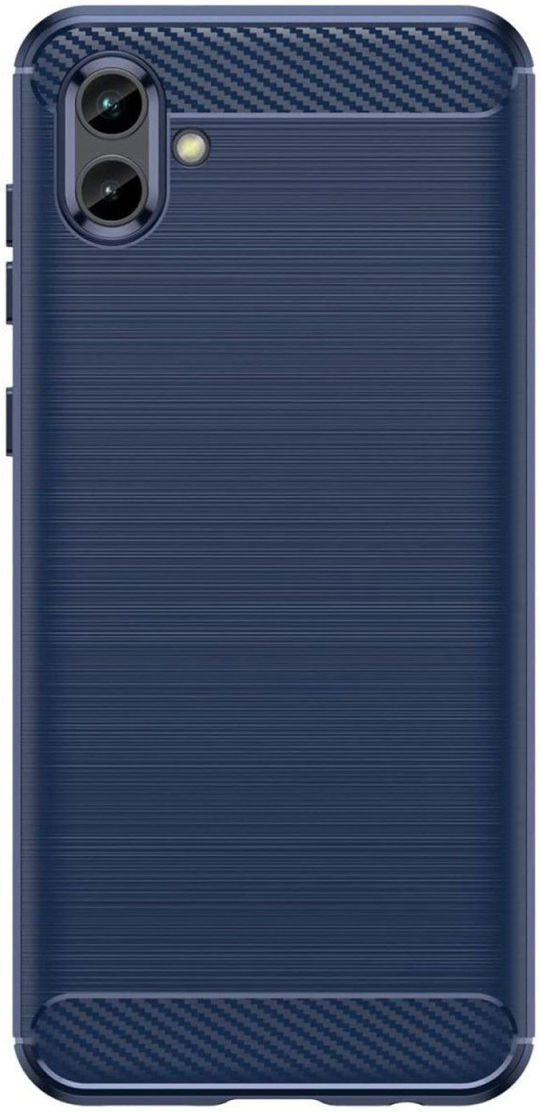 Samsung Galaxy A04 Hoesje Geborsteld TPU Flexibele Back Cover Blauw afbeelding 2