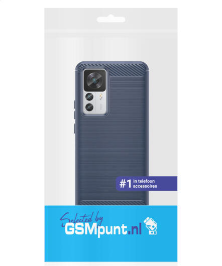Xiaomi 12T / 12T Pro Hoesje Geborsteld TPU Flexibele Back Cover Blauw afbeelding 9