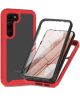 Samsung Galaxy S23 Hoesje Full Protect 360° Cover Hybride Rood