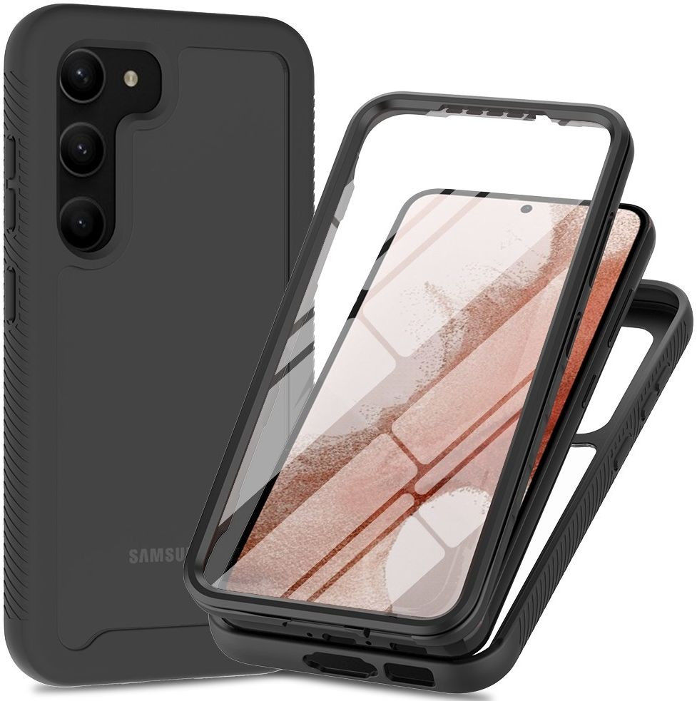 Samsung Galaxy S23 Plus Hoesje Full Protect 360° Cover Hybride Zwart afbeelding 1
