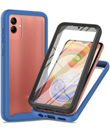 Samsung Galaxy A04 Hoesje Full Protect 360° Cover Hybride Blauw Hoesjes