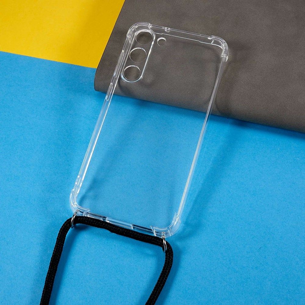 Samsung Galaxy S23 Plus Hoesje met Koord TPU Transparant afbeelding 6