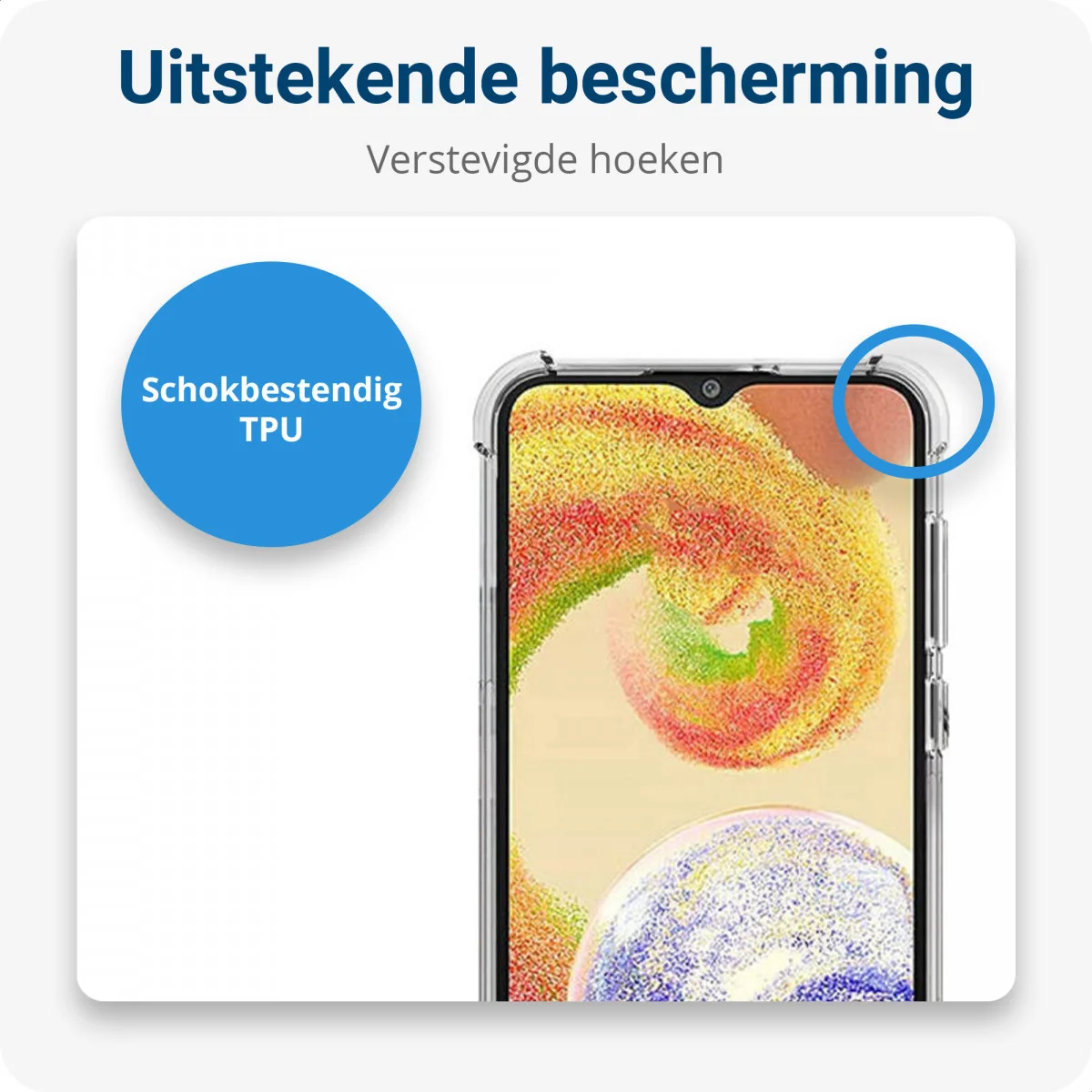 Samsung Galaxy A04 Hoesje met Koord Schokbestendig TPU Transparant afbeelding 2