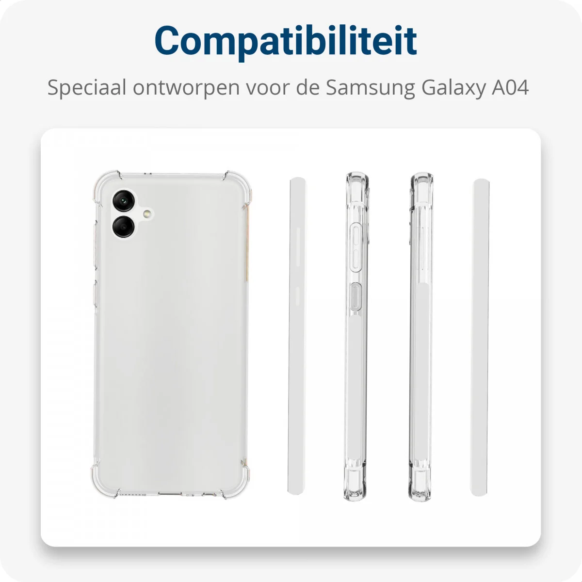 Samsung Galaxy A04 Hoesje met Koord Schokbestendig TPU Transparant afbeelding 4
