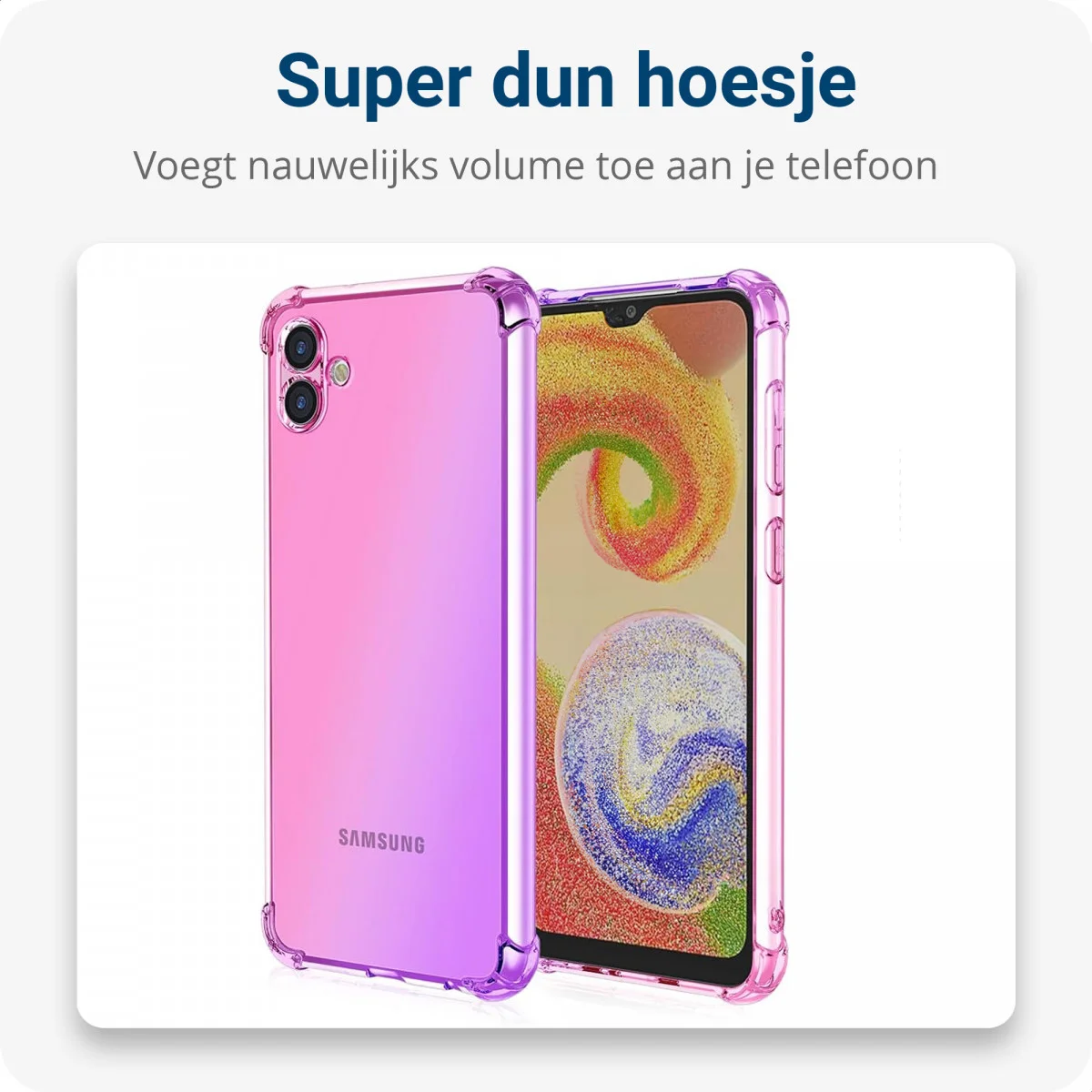 Samsung Galaxy A04 Hoesje met Koord Schokbestendig TPU Transparant afbeelding 5