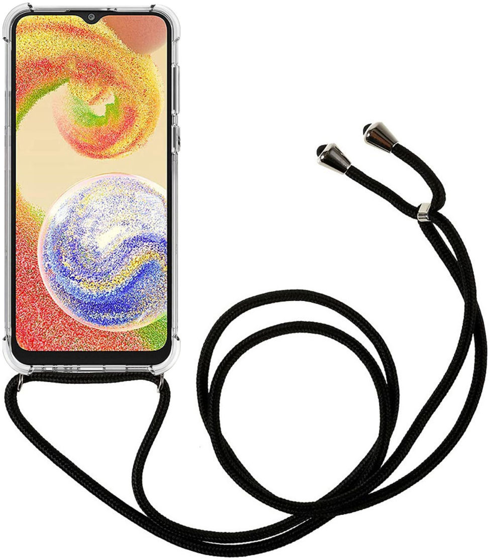 Samsung Galaxy A04 Hoesje met Koord Schokbestendig TPU Transparant afbeelding 1