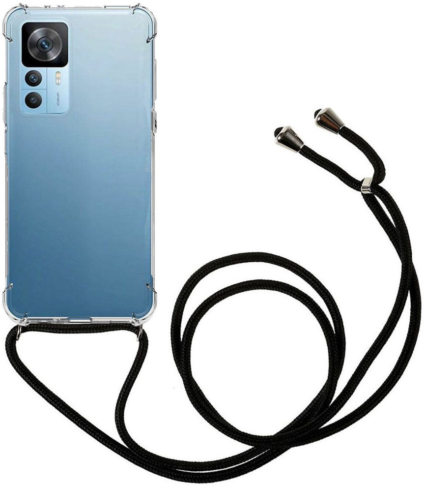 Xiaomi 12T / 12T Pro Hoesje met Koord Schokbestendig TPU Transparant afbeelding 1