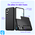 Samsung Galaxy S23 Hoesje met Slider Kaarthouder Back Cover Zwart afbeelding 2