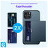 Samsung Galaxy S23 Hoesje met Slider Kaarthouder Back Cover Blauw afbeelding 8