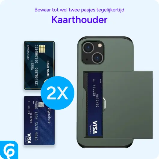 Samsung Galaxy S23 Hoesje met Slider Kaarthouder Back Cover Groen afbeelding 8