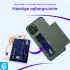 Samsung Galaxy S23 Hoesje met Slider Kaarthouder Back Cover Groen afbeelding 5