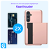 Samsung Galaxy S23 Hoesje met Slider Kaarthouder Back Cover Roze Goud afbeelding 8