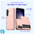 Samsung Galaxy S23 Hoesje met Slider Kaarthouder Back Cover Roze Goud afbeelding 7