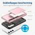 Samsung Galaxy S23 Plus Hoesje Slider Kaarthouder Back Cover Roze Goud afbeelding 4