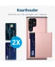 Samsung Galaxy S23 Ultra Hoesje met Slider Kaarthouder Roze Goud