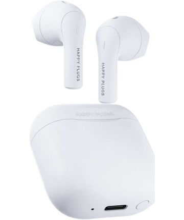 Happy Plugs Joy Bluetooth 5.2 Headset Draadloze Oordopjes Wit Headsets