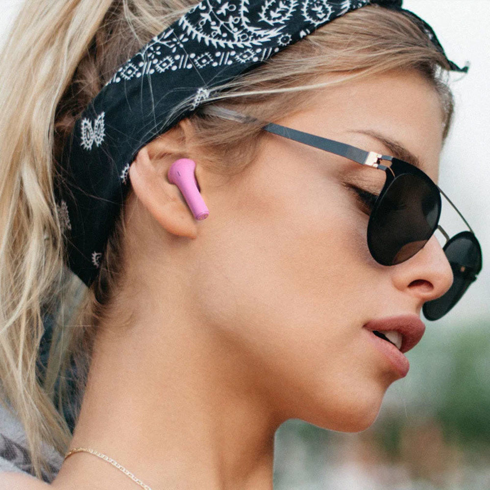 Happy Plugs Joy Bluetooth 5.2 Headset Draadloze Oordopjes Roze afbeelding 6