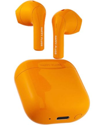 Happy Plugs Joy Bluetooth 5.2 Headset Draadloze Oordopjes Oranje Headsets
