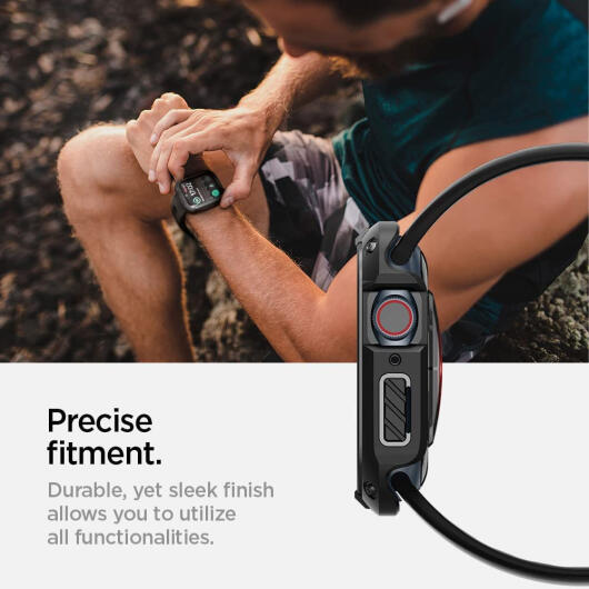 Spigen Tough Armor Pro - Apple Watch 7/8/9 45MM Case - Full Protect - Zwart afbeelding 6