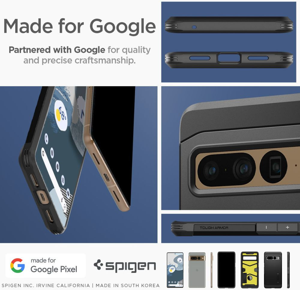 Spigen Tough Armor Google Pixel 7 Pro Hoesje Back Cover Zwart afbeelding 7