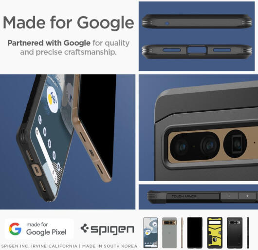 Spigen Tough Armor Google Pixel 7 Pro Hoesje Back Cover Zwart afbeelding 7