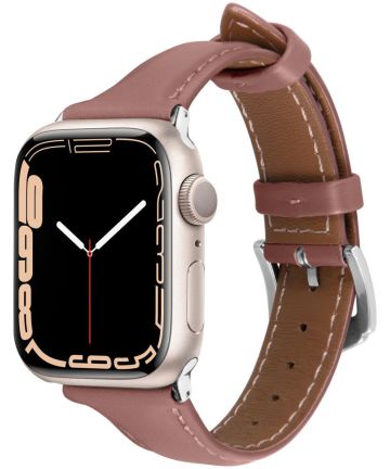 Spigen Cyrill Kajuk Apple Watch 4-9/SE 40/41MM Bandje Echt Leer Roze Bandjes