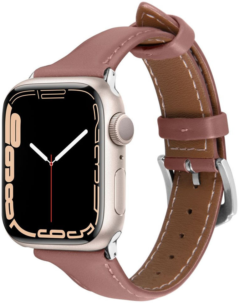 Spigen Cyrill Kajuk Apple Watch 4-10/SE 40/41/42MM Bandje Echt Leer Roze afbeelding 1