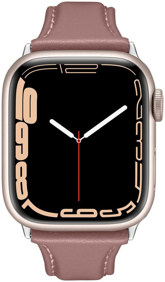 Spigen Cyrill Kajuk Apple Watch 4-10/SE 40/41/42MM Bandje Echt Leer Roze afbeelding 6