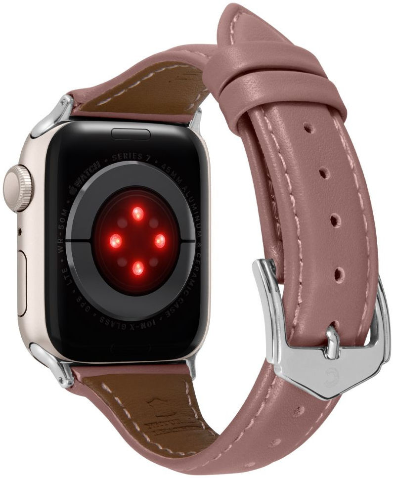 Spigen Cyrill Kajuk Apple Watch 4-10/SE 40/41/42MM Bandje Echt Leer Roze afbeelding 7