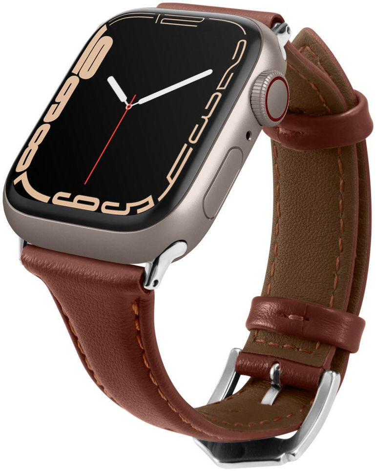Spigen Cyrill Apple Watch Bandje - 4-10/SE - 38/40/41/42MM - Echt Leer Bruin afbeelding 2