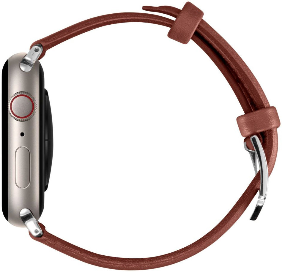 Spigen Cyrill Apple Watch Bandje - 4-10/SE - 38/40/41/42MM - Echt Leer Bruin afbeelding 5