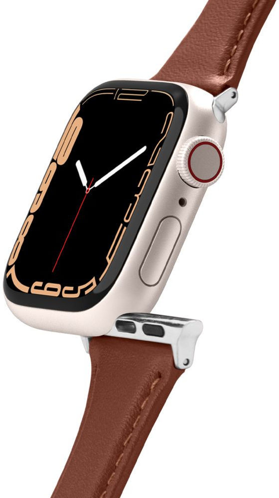 Spigen Cyrill Apple Watch Bandje - 4-10/SE - 38/40/41/42MM - Echt Leer Bruin afbeelding 8